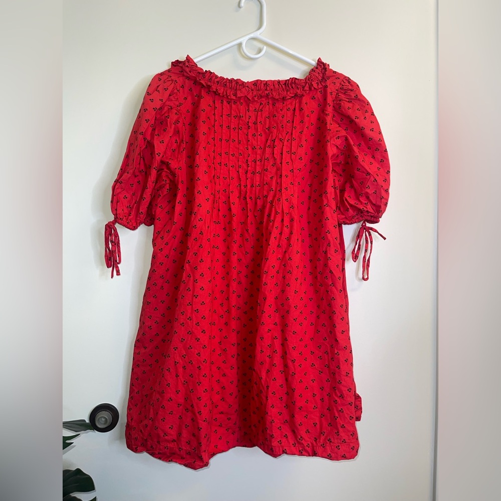 Damson Madder Jemima Mini Dress - Red Cherries size UK 16 US 12 - Picture 9 of 14